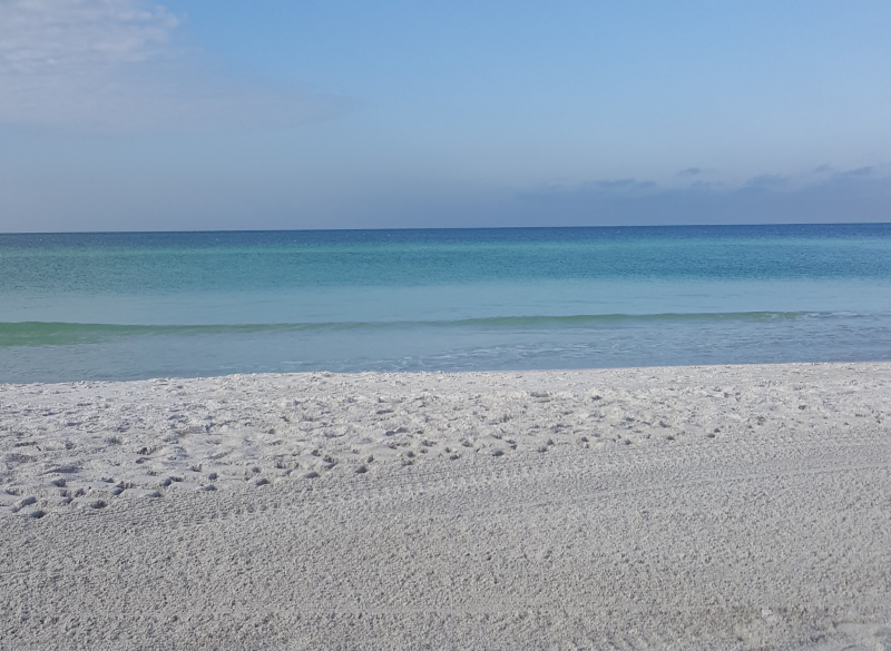 White sands on a calm beach